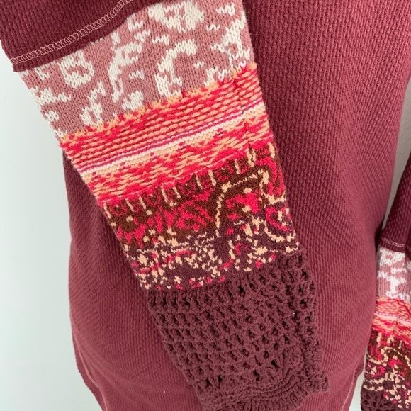 Free People in the Mix Thermal Top Rio Vino NWT - Picture 6 of 9